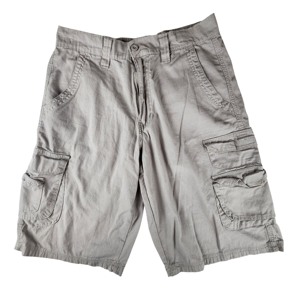 Monument Mens Cargo Shorts Gray Size 30 Relaxed Fit Multi Pocket Utility Casual